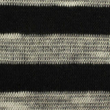 Black Horizontal-Stripe Interlock Knit, Poly-Cotton — texture