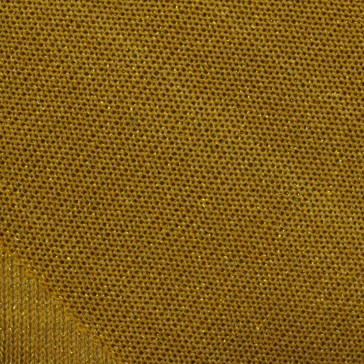 Polyester Metallic Stretch Chunky Knit Fabric, 188 gsm, 165 cm — Khaki