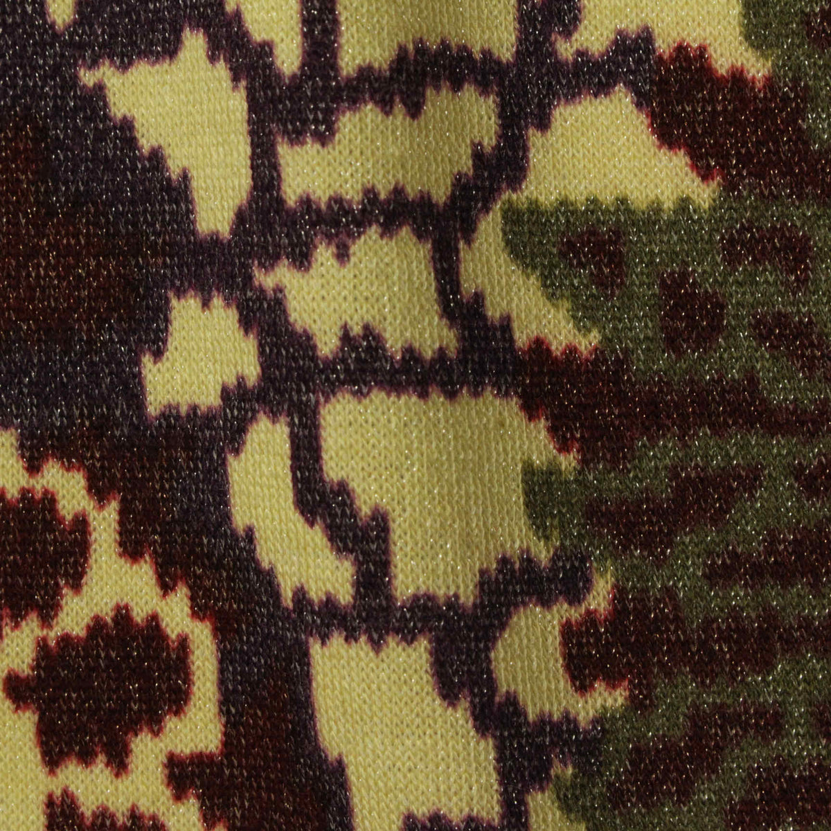 Yellow Camo Chunky Knit, Polyester