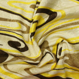 Yellow Abstract-Swirl Jacquard, Polyester