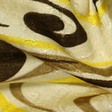 Yellow Abstract-Swirl Jacquard, Polyester — texture