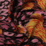 Pink Abstract Chunky Knit, Cotton-Poly