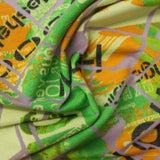 Green Abstract Chunky Knit, Poly-Viscose