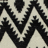 Black Geometric-Zigzag Jacquard, Viscose — texture