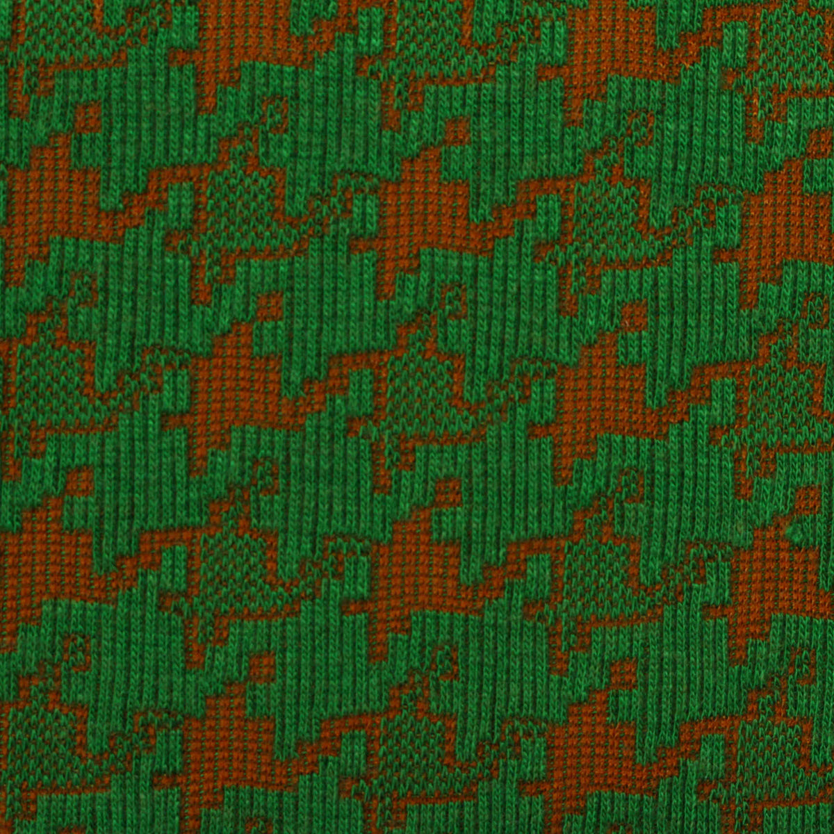 Green Dinosaur Interlock Knit, Acrylic-Poly