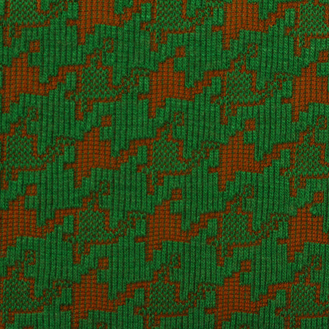 Green Dinosaur Interlock Knit, Acrylic-Poly