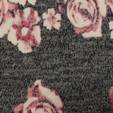 Pink Roses Chunky Knit, Poly-Viscose