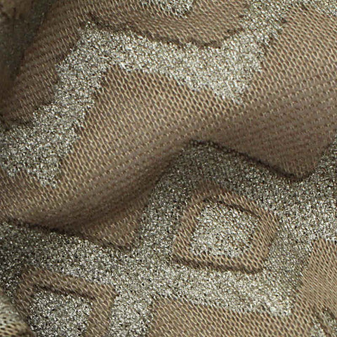 Silver Geometric Jersey Knit, Poly-Viscose