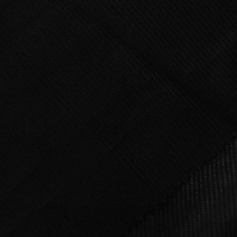 Viscose Polyester Rib Knit Fabric, 176 gsm, 180 cm — Black