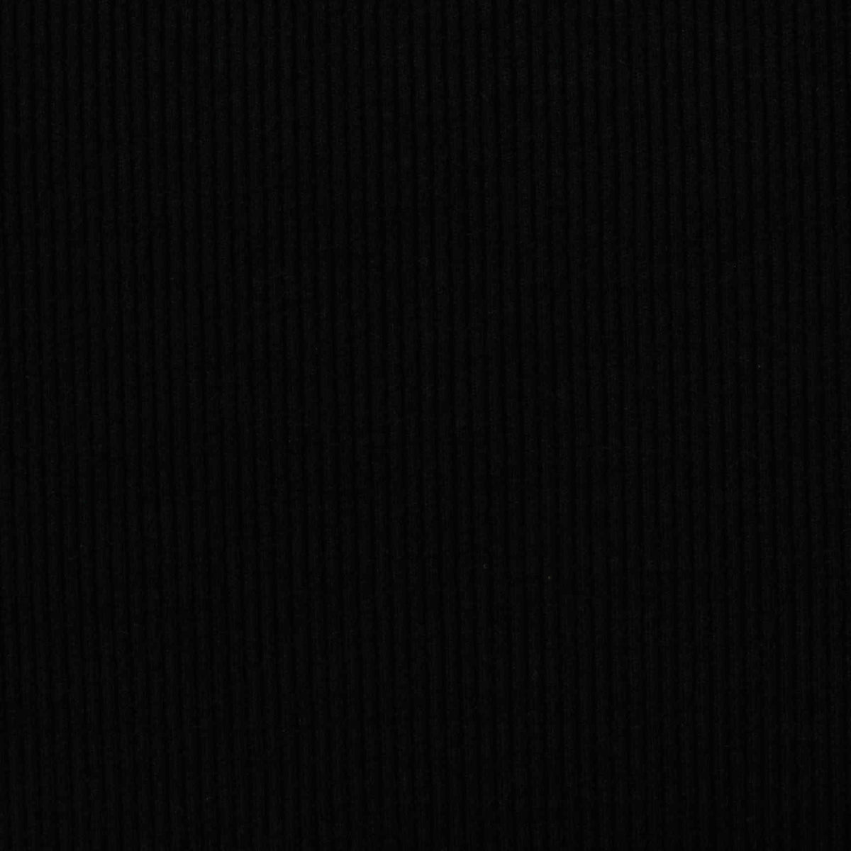 Polyester Viscose Stretch Rib Knit Fabric, 466 gsm, 125 cm — Black