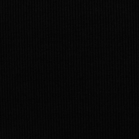 Polyester Viscose Stretch Rib Knit Fabric, 466 gsm, 125 cm — Black