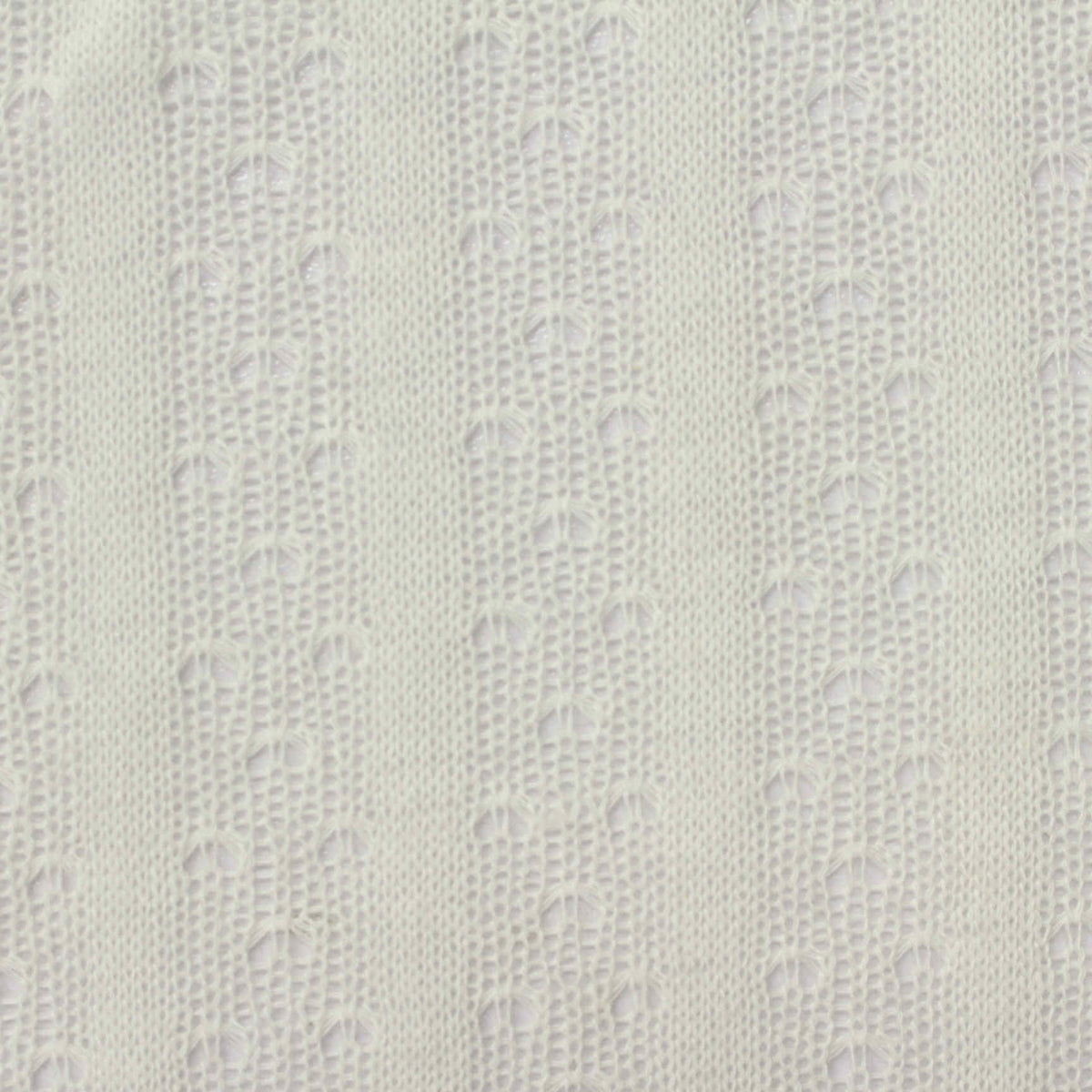 Cream Openwork Chunky Knit, Poly-Cotton, 123 gsm