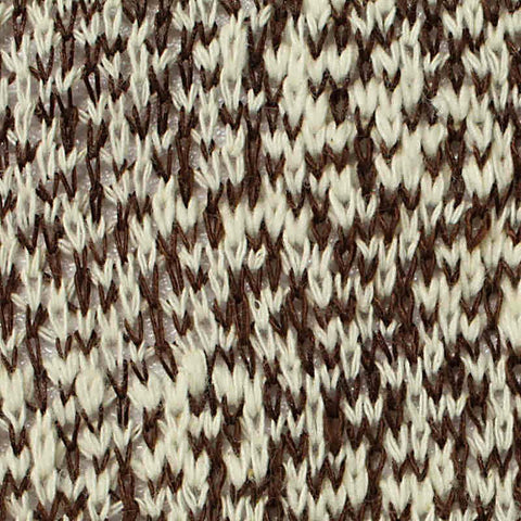 Brown Marl Chunky Knit, Poly-Cotton, 205 gsm