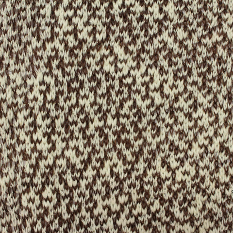 Brown Marl Chunky Knit, Poly-Cotton, 205 gsm