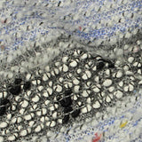 Light Blue Stripes Chunky Knit, Poly-Viscose — texture