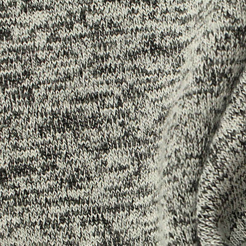 Black Marl Chunky Knit, Viscose-Poly, 330 gsm