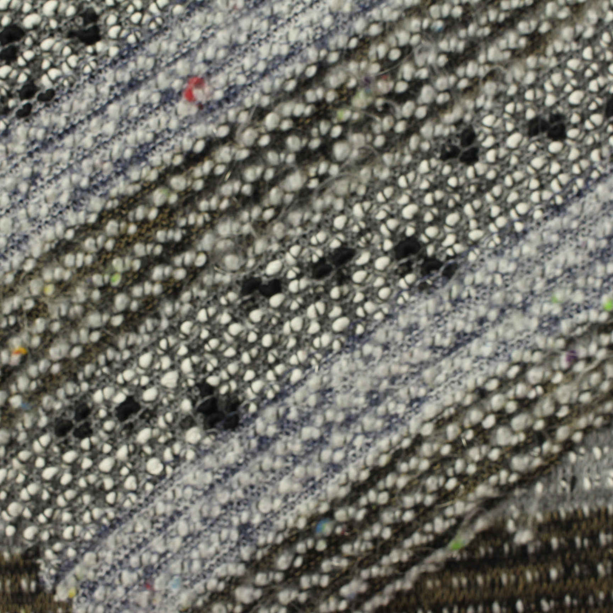 Grey Diagonal-Band Chunky Knit, Poly-Viscose