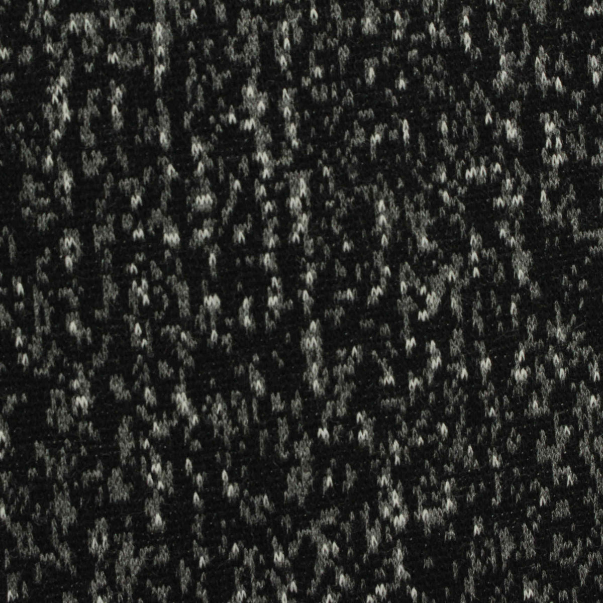 Black Marl Interlock Knit, Polyester, 266 gsm