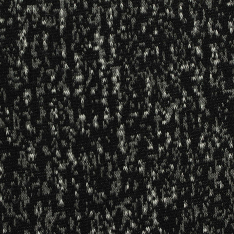 Black Marl Interlock Knit, Polyester, 266 gsm