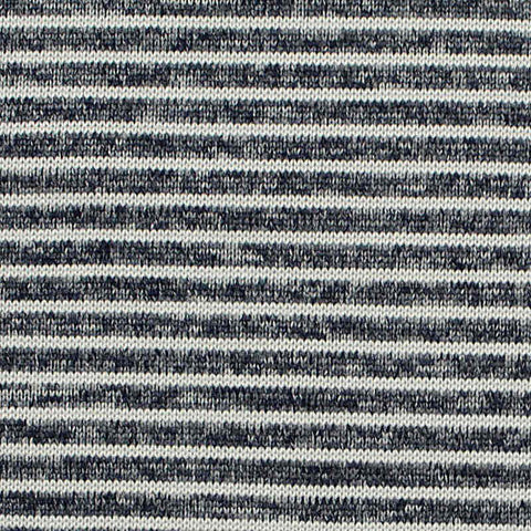 Dark Grey Horizontal-Stripe Chunky Knit, Polyester, 125 gsm