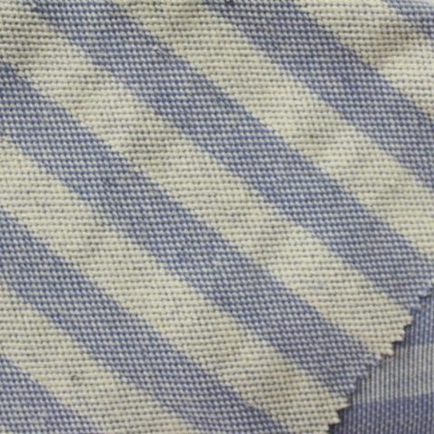 Blue Diagonal-Stripe Chunky Knit, Cotton
