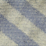 Blue Diagonal-Stripe Chunky Knit, Cotton — texture