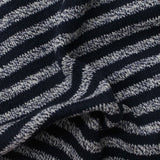 Navy Horizontal-Stripe French Terry, Poly-Cotton