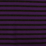 Purple Horizontal-Stripe Chunky Knit, Poly-Nylon