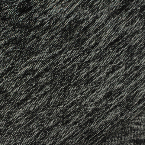 Black Heathered-Marl Chunky Knit, Viscose-Poly, 246 gsm