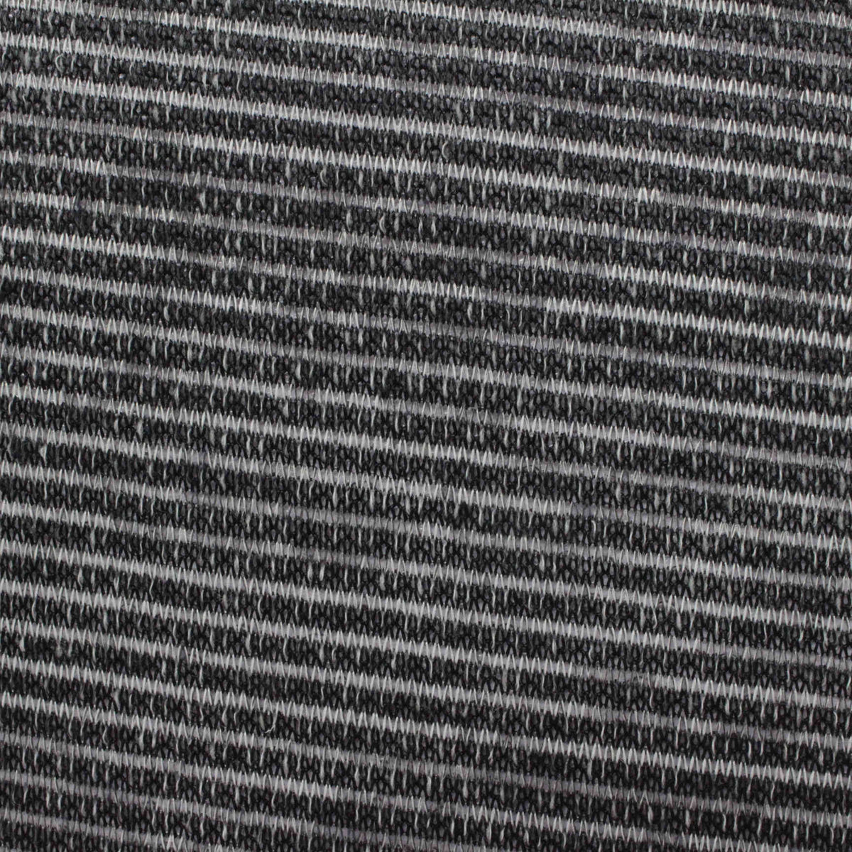 Light Grey Horizontal-Stripe Chunky Knit, Polyester, 186 gsm