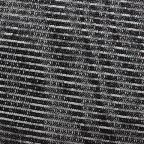 Light Grey Horizontal-Stripe Chunky Knit, Polyester, 186 gsm