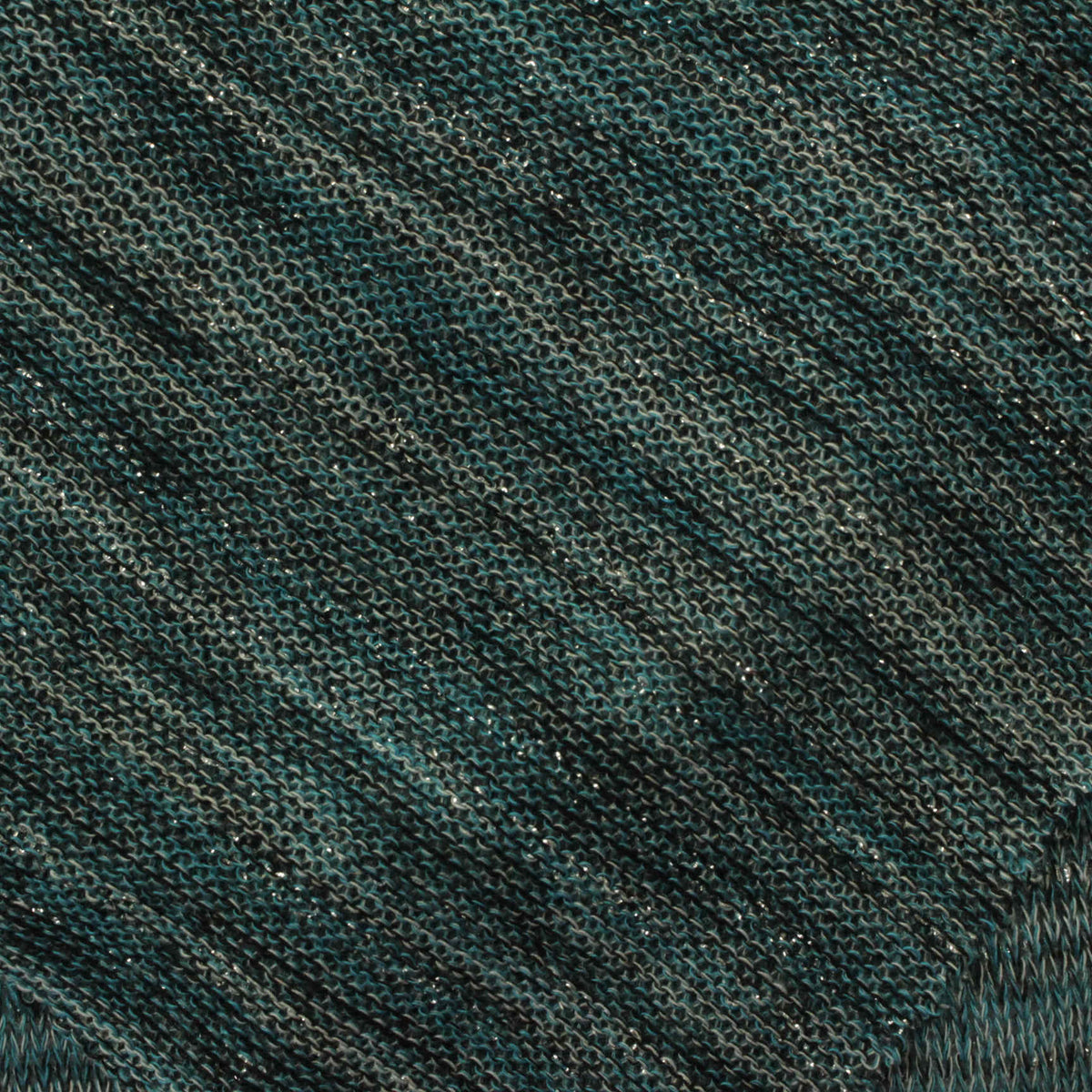 Polyester Metallic Stretch Chunky Knit Fabric, 175 gsm, 160 cm — Green