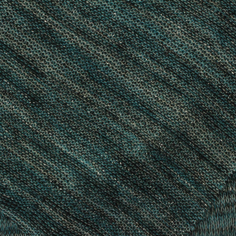 Polyester Metallic Stretch Chunky Knit Fabric, 175 gsm, 160 cm — Green