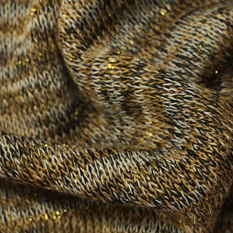 Brown Marl Chunky Knit, Polyester, 175 gsm