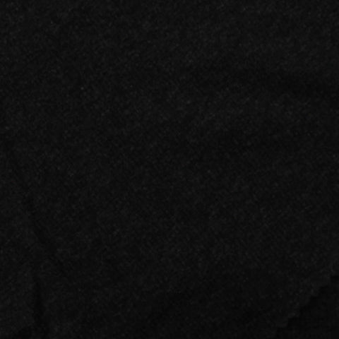 Polyester Viscose Stretch Rib Knit Fabric, 260 gsm, 120 cm — Black