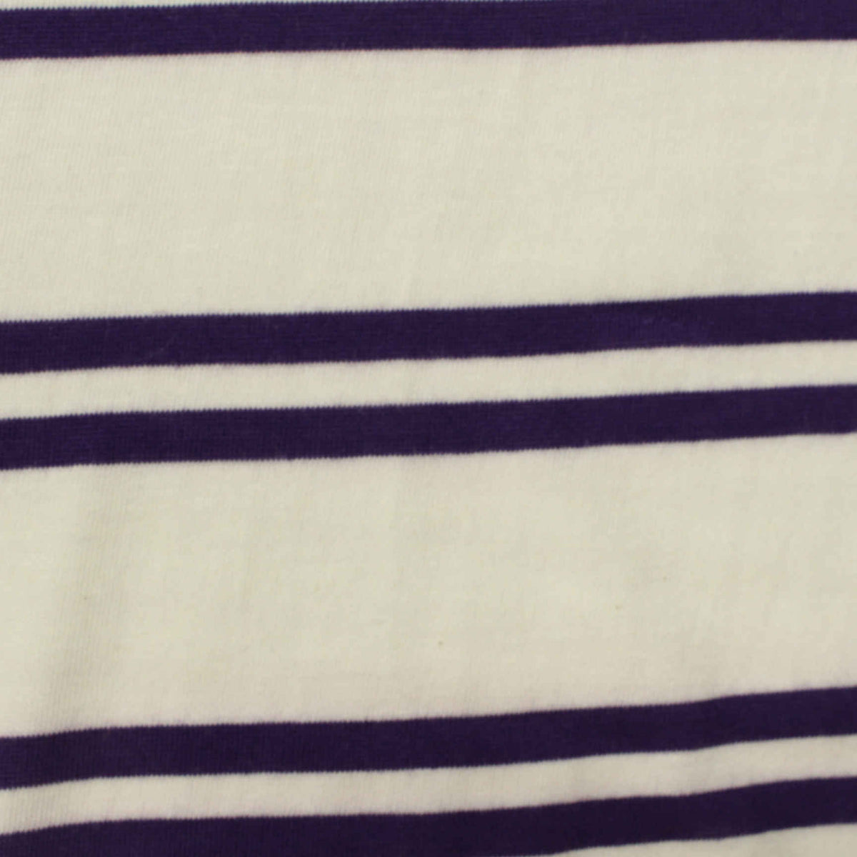 Dark Purple Stripes Rib Knit, Cotton-Viscose