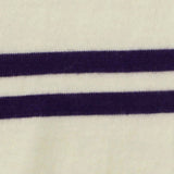 Dark Purple Stripes Rib Knit, Cotton-Viscose — texture