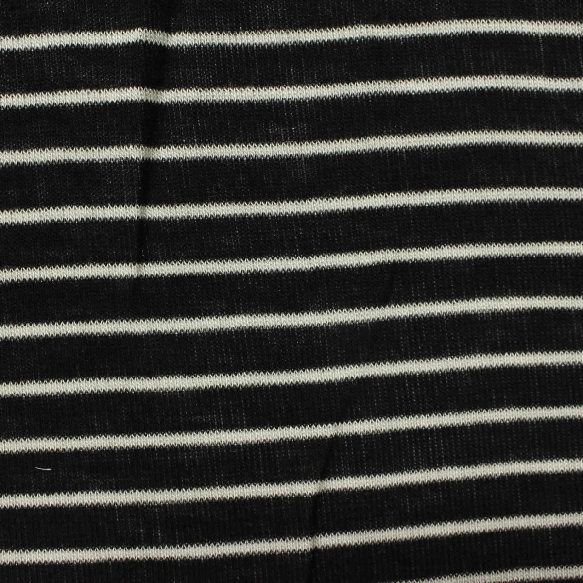 Black Horizontal-Stripe Chunky Knit, Viscose, 95 gsm