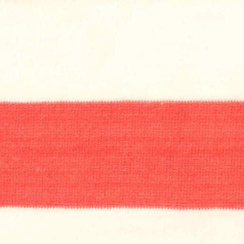 Red Horizontal-Stripe Chunky Knit, Cotton-Poly, 95 gsm