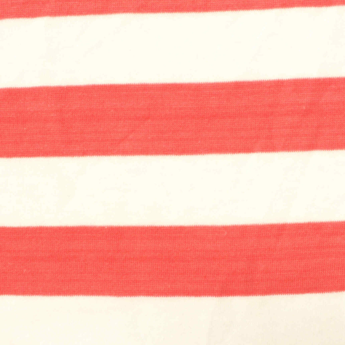 Red Horizontal-Stripe Chunky Knit, Cotton-Poly, 95 gsm