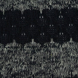 Black Horizontal-Stripe Chunky Knit, Poly-Viscose