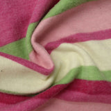 Pink Horizontal-Stripe Interlock Knit, Poly-Viscose