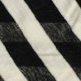 Black Diagonal-Stripe Chunky Knit, Viscose-Poly — texture