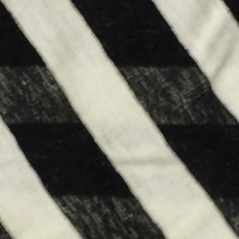 Black Diagonal-Stripe Chunky Knit, Viscose-Poly, 100 gsm