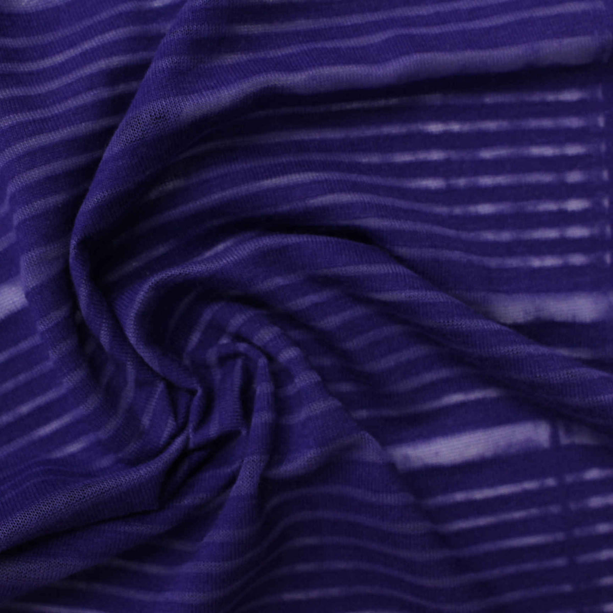 Purple Horizontal-Stripe Jersey Knit, Cotton-Poly
