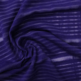 Purple Horizontal-Stripe Jersey Knit, Cotton-Poly