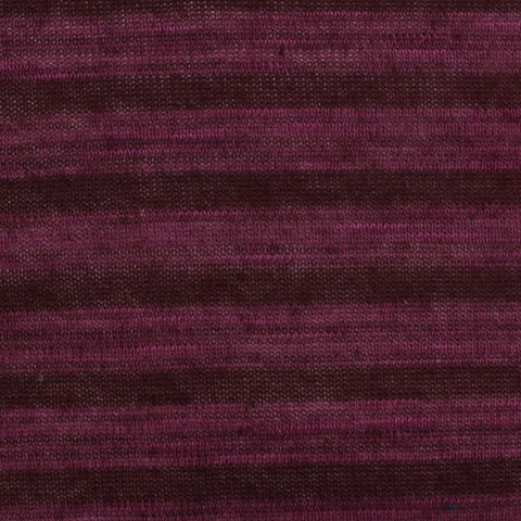 Dark Maroon Horizontal-Stripe Chunky Knit, Poly-Viscose
