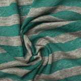 Teal Horizontal-Stripe Chunky Knit, Viscose-Poly