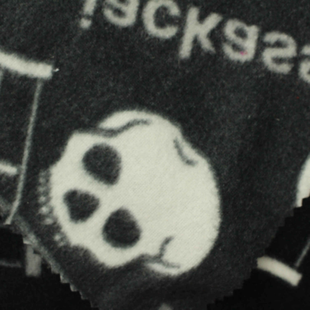 Black Skulls French Terry, Polyester