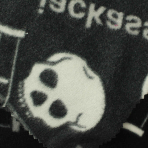 Black Skulls French Terry, Polyester